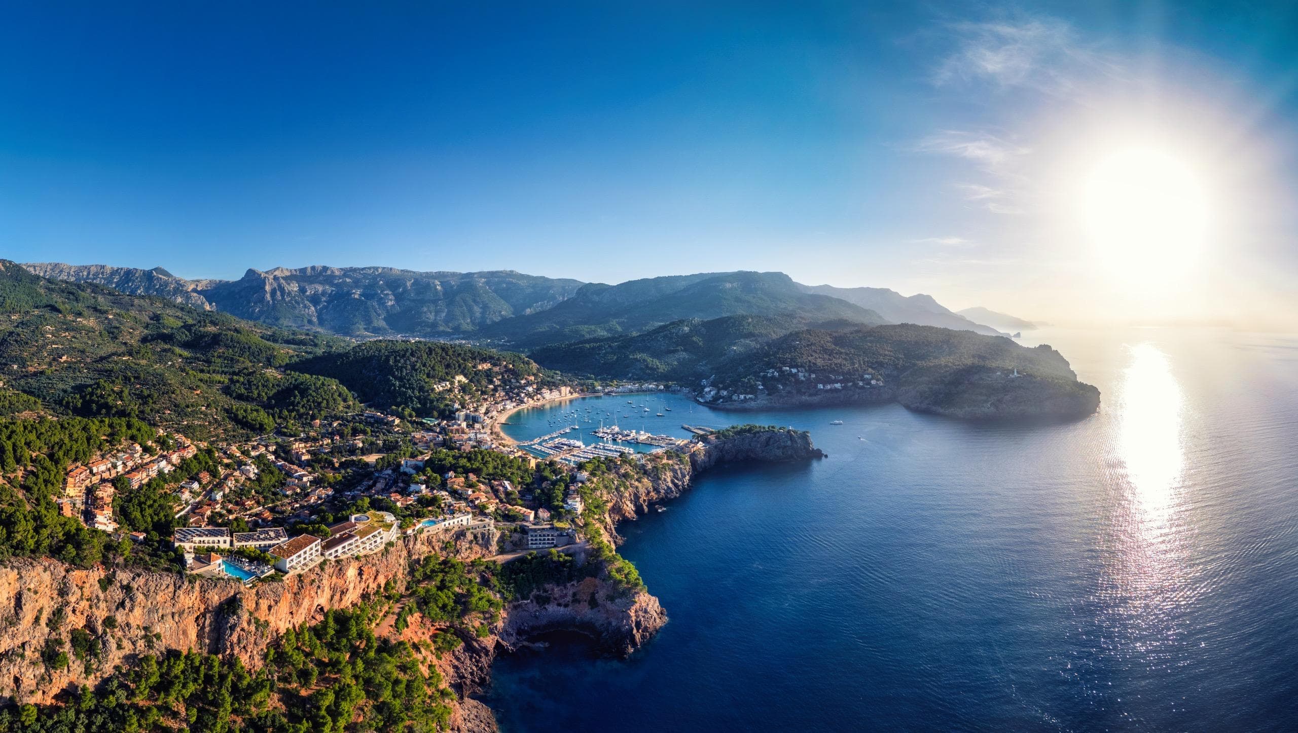 Sóller bay at golden hour