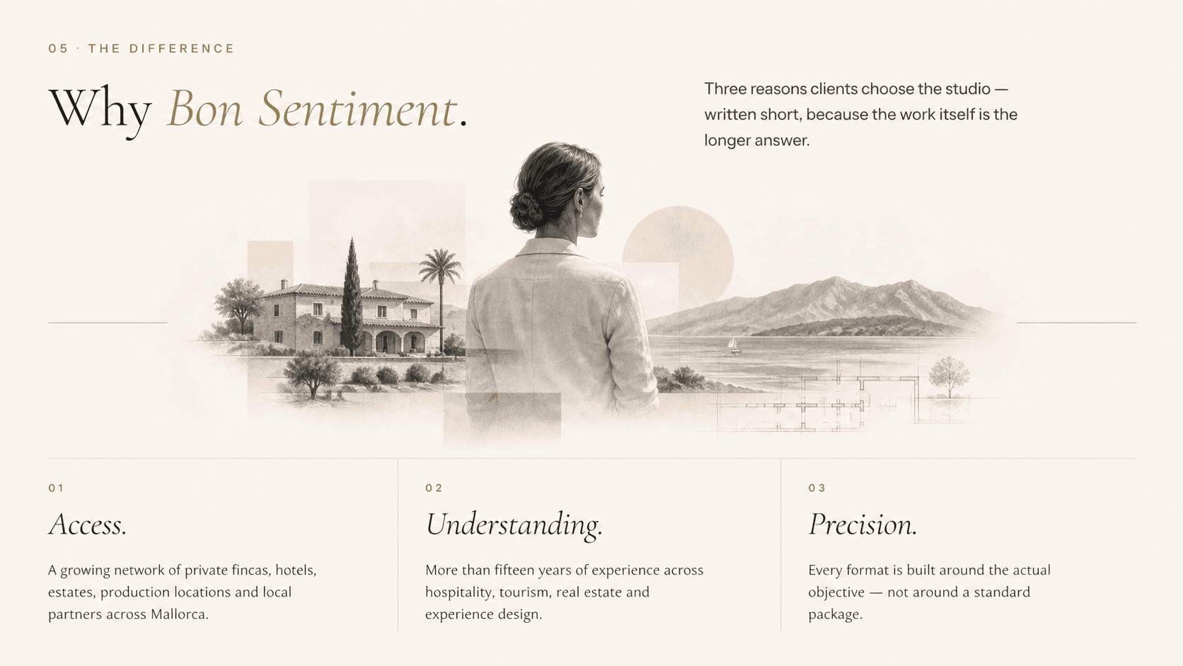 05 · The difference — Access, Understanding, Precision